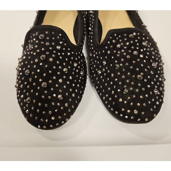 Nine West Silver and Black Studded Loafers sz 11 - Picture 3 of 7